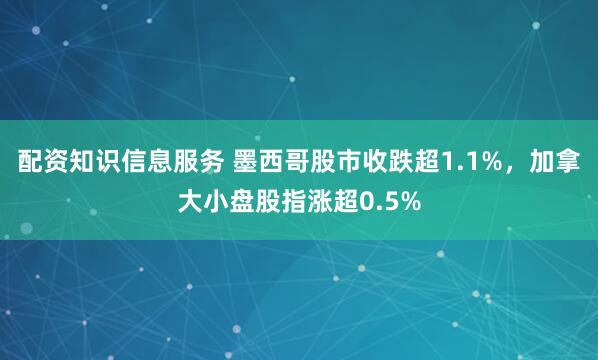 配资知识信息服务 墨西哥股市收跌超1.1%，加拿大小盘股指涨超0.5%